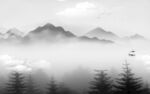 高档 灰色新画山水 tIf分层