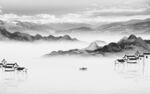 新品 灰色新画山水 tIf分层
