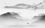 最新 灰色高雅山水 tif分层