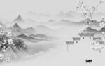 大气 灰色高雅山水 tif分层