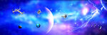 太空人星空背景墙