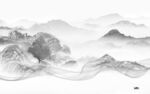 客厅 灰色高端山水 Tif分层