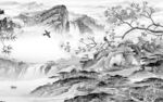 人气 灰色高端山水 Tif分层