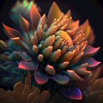抽象的花朵绽放