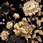 金色牡丹花装饰