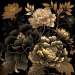 金色花朵背景