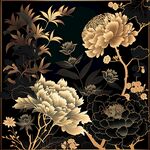 金色牡丹花装饰