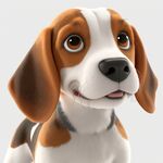 卡通小比格犬