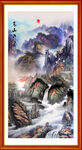 竖幅山水画