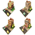 现代建筑游戏街景模型摆件玩具