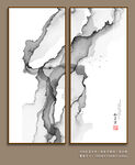 新中式水墨线条画