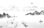大气 灰色简意山水 Tif分层