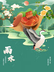 二十四节气插画  雨水