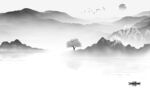客厅 简奢灰色山水 tIF分层