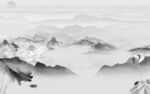 高端 热门灰色山水 tiF分层