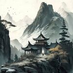 水墨山水画