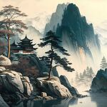 水墨山水画
