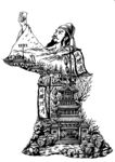 白酒包装插画