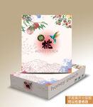 水蜜桃包装平面展开图