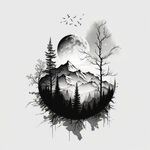 月满西山