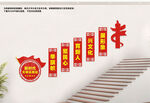 新时代文明实践中心楼梯墙