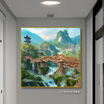 山水抽象油画