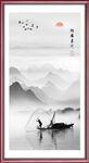 竖幅山水画
