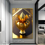 现在轻奢金属客厅装饰画