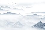 新中式山水背景墙