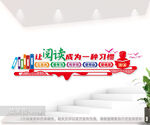 校园阅读室读书文化墙图片