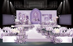 莫兰迪紫色婚礼效果图