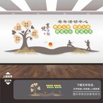 孝道文化墙展板海报标语背景墙