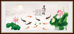 荷花鲤鱼图 