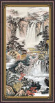 竖幅山水