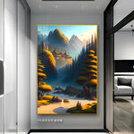 山水风景壁画