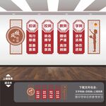 校风校训学校三风一训文化墙展板