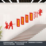 消防救援楼梯文化墙