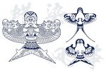 蜡染风筝插画  