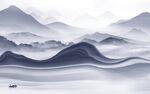 简约 简奢中式山水 tif分层