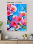 桃花油画