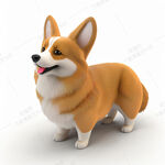 卡通柯基犬