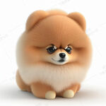 卡通博美犬