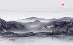 大气 电视背景山水 tIF分层