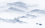 高端 简约背景山水 tif分层