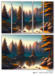中国风山水画
