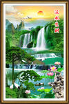 竖式山水画