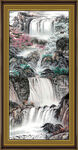 竖幅山水画