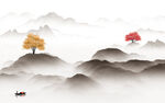 现代 高端热销山水 tif分层