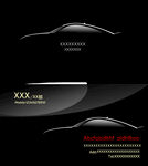 汽车黑金线条简约高级名片素材