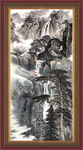 瀑布山水